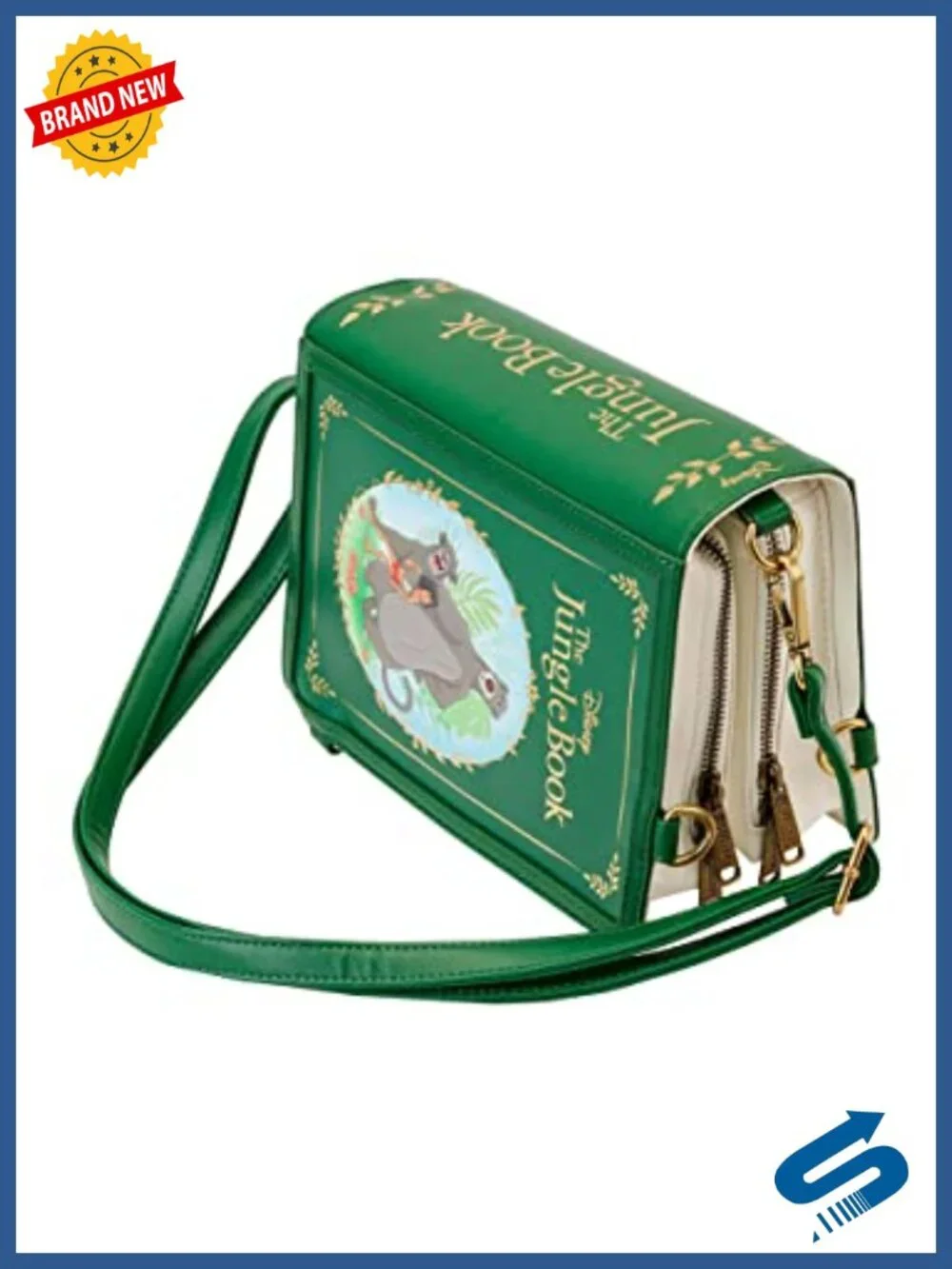 Loungefly Jungle Book Convertible Crossbody Bag Faux Leather